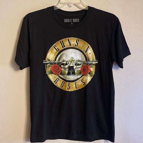 Guns N’ Roses Shirts Guns N Roses Men Black Short Sleeve Officially Licensed Band Graphic